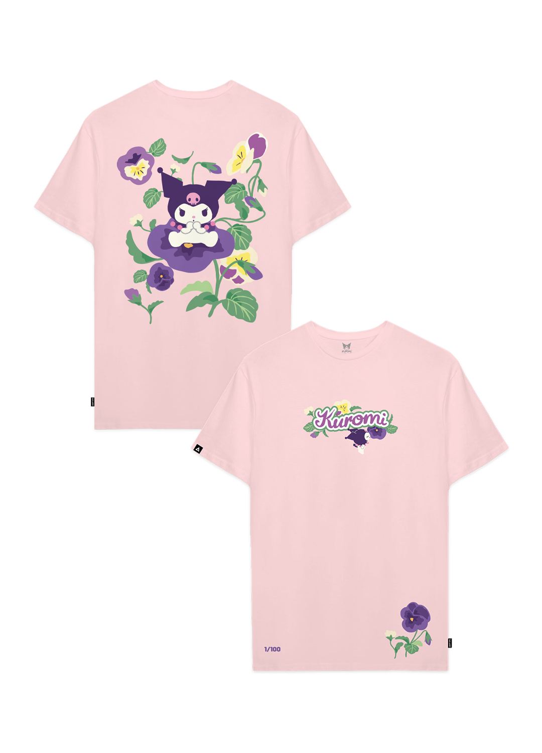 Playera Hombre Mujer Rosa Kuromi Flowers - Fan Army