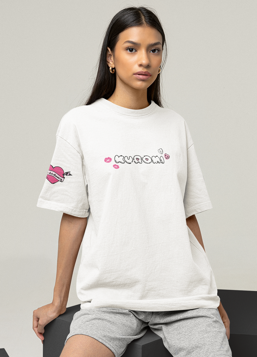 Playera Hombre Mujer Blanco Kuromi Gloss - Fan Army