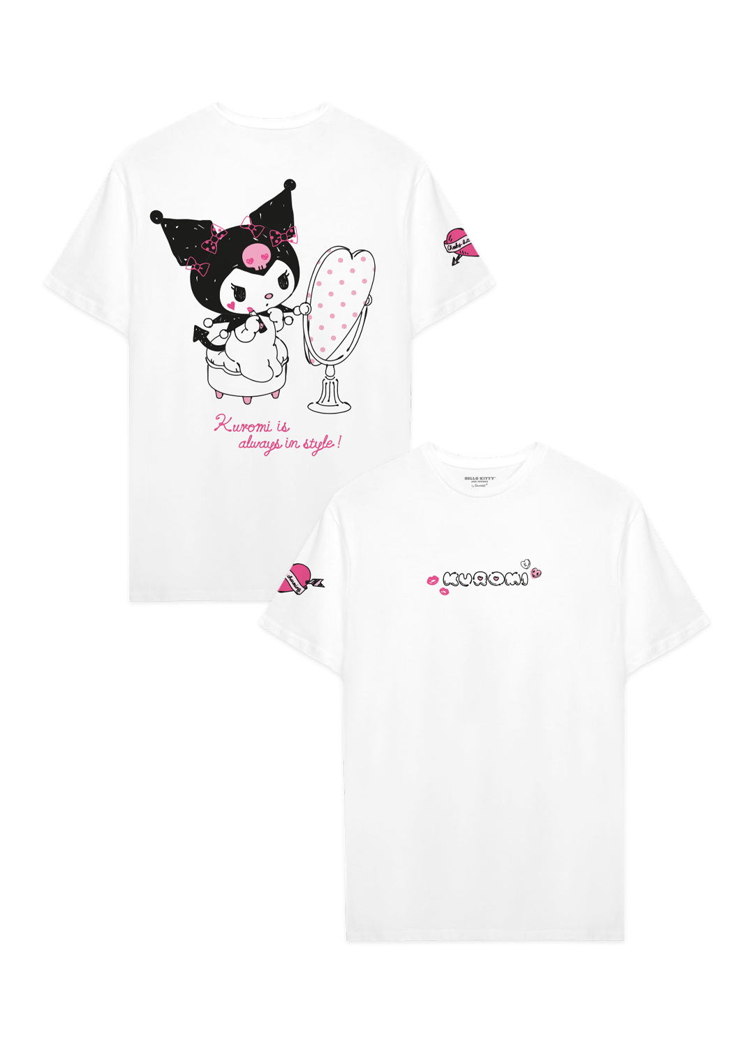 Playera Hombre Mujer Blanco Kuromi Gloss - Fan Army