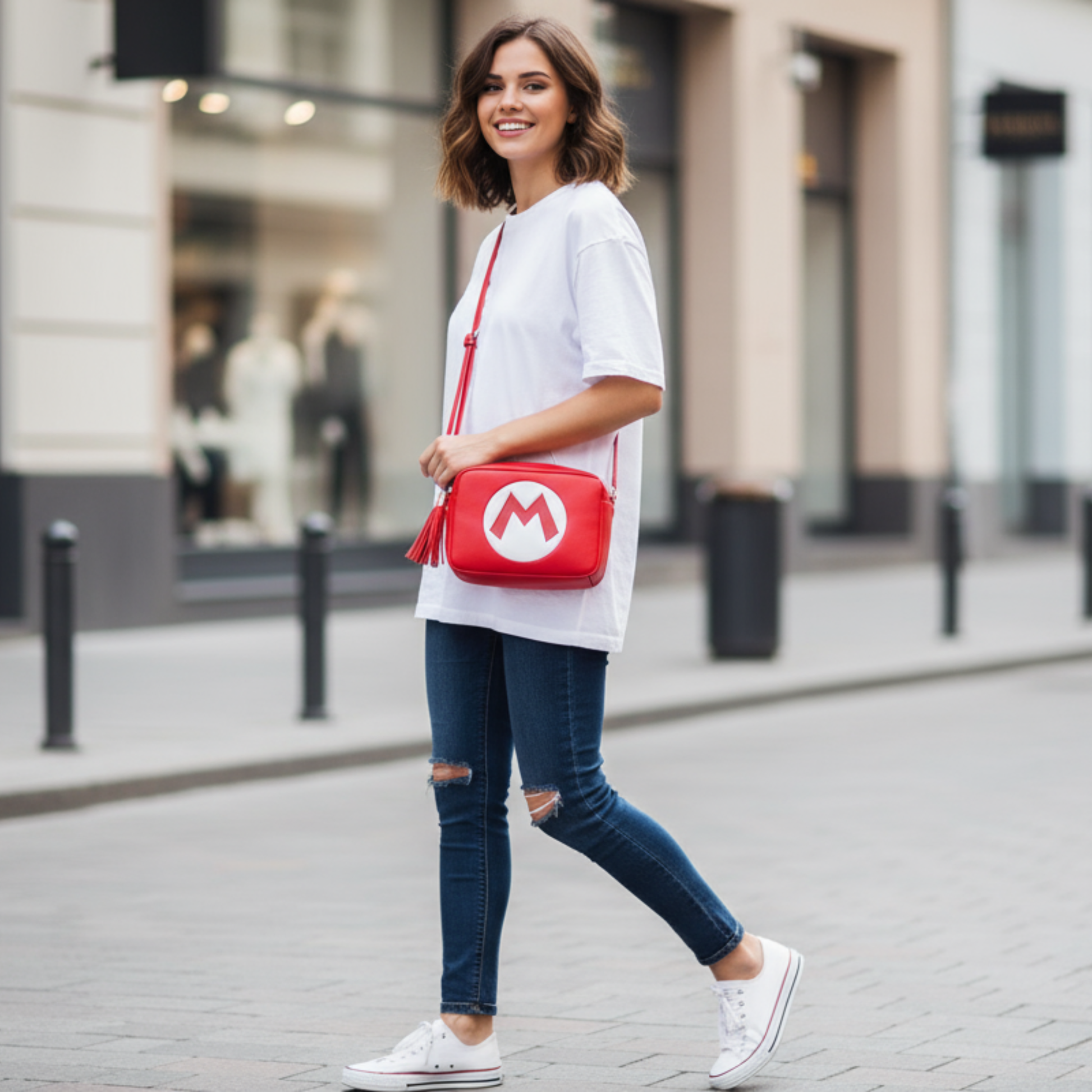 Bolsa Super Mario Logo Crossbody - Fan Army