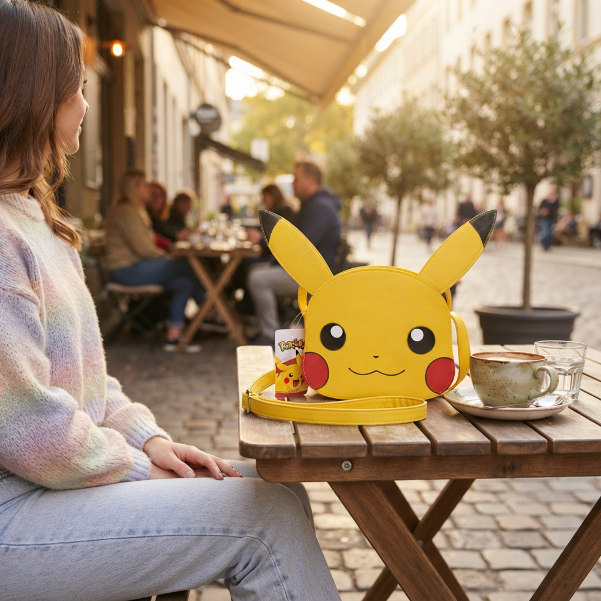 Bolsa Crossbody Pokémon Pikachu Amarilla Correa Ajustable