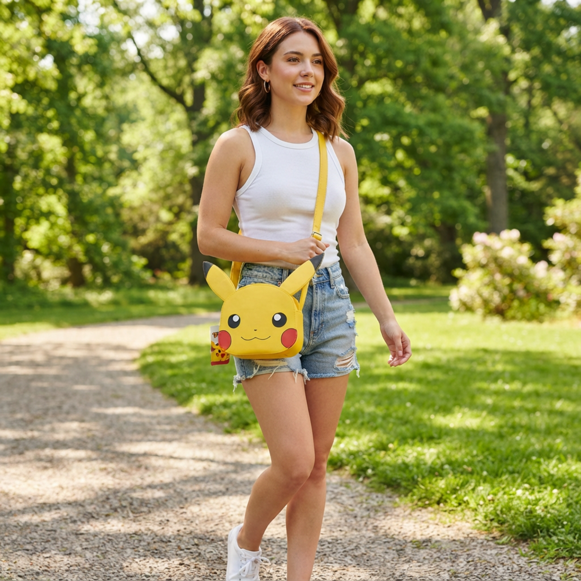 Bolsa Crossbody Pokémon Pikachu Amarilla Correa Ajustable