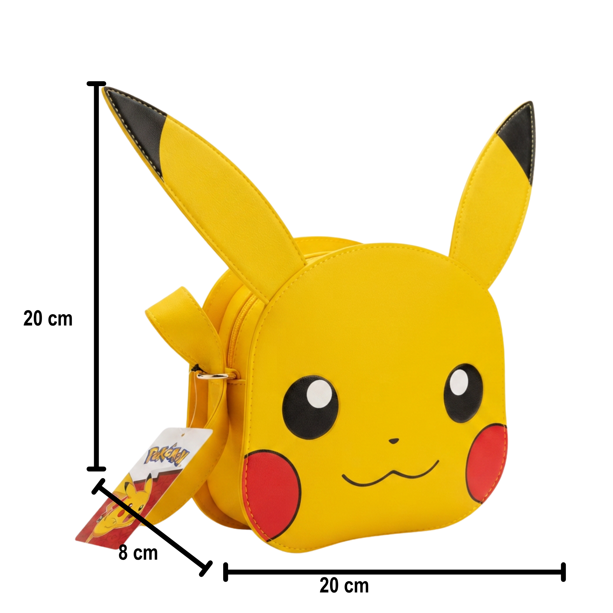 Bolsa Crossbody Pokémon Pikachu Amarilla Correa Ajustable