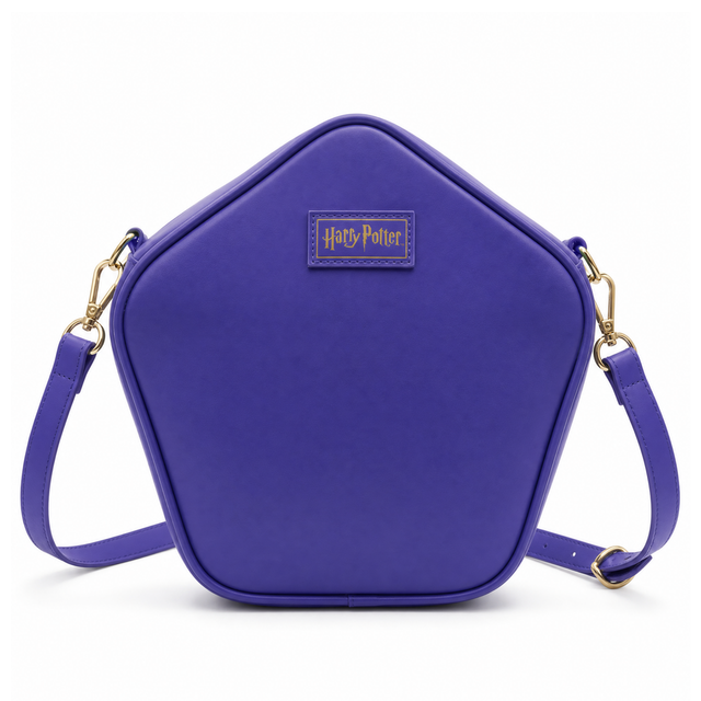 Bolsa Crossbody Harry Potter Chocolate Frog Morada Correa Ajustable