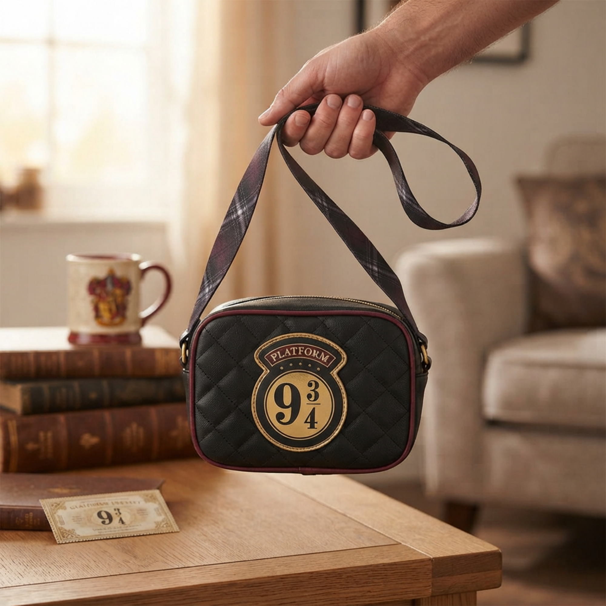 Bolsa Crossbody Harry Potter Plataforma 9 3/4 Negra Oficial