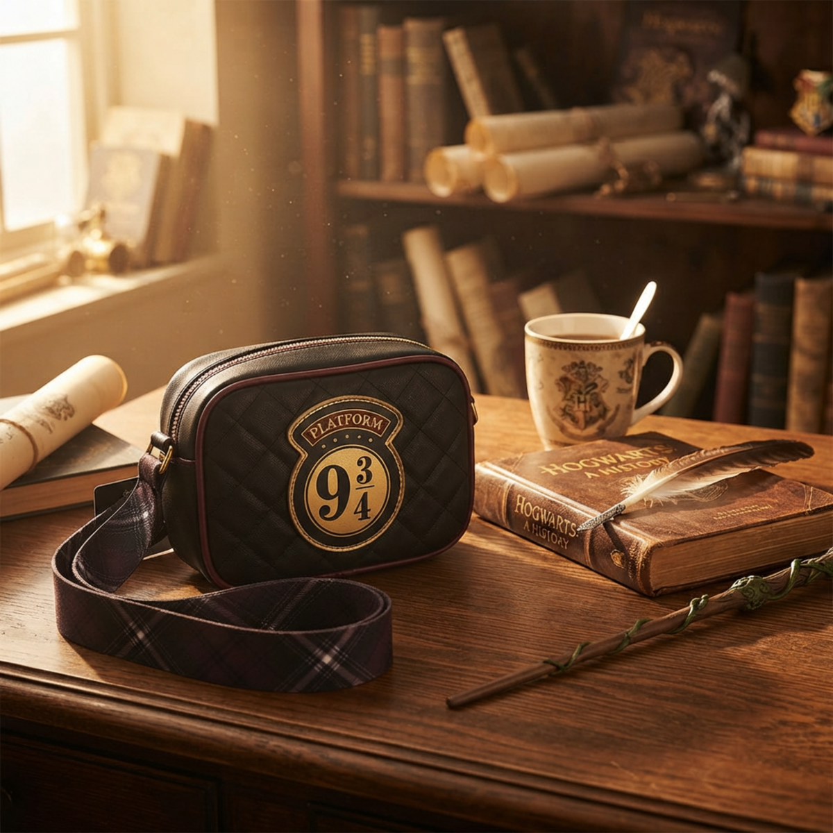 Bolsa Crossbody Harry Potter Plataforma 9 3/4 Negra Oficial