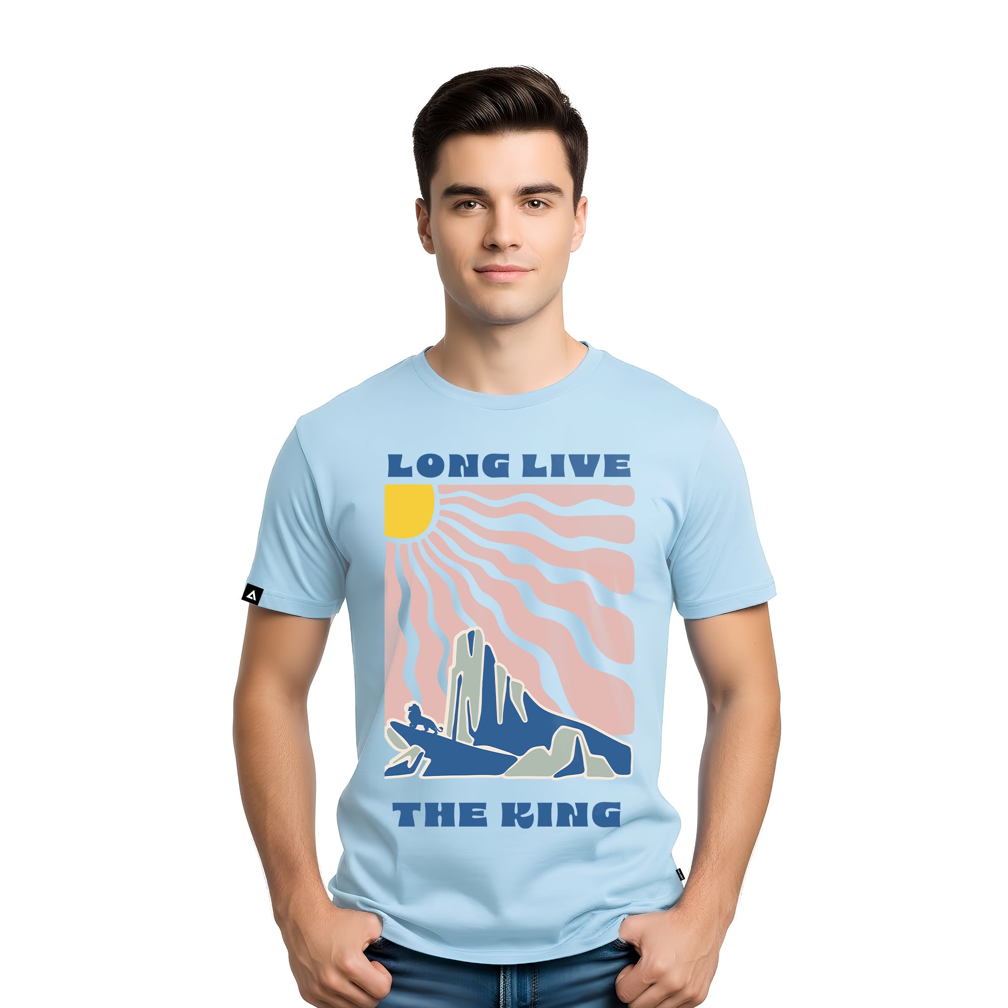 Playera El Rey León Hombre Mujer Azul Cielo Clásicos Disney Original Long Live The King