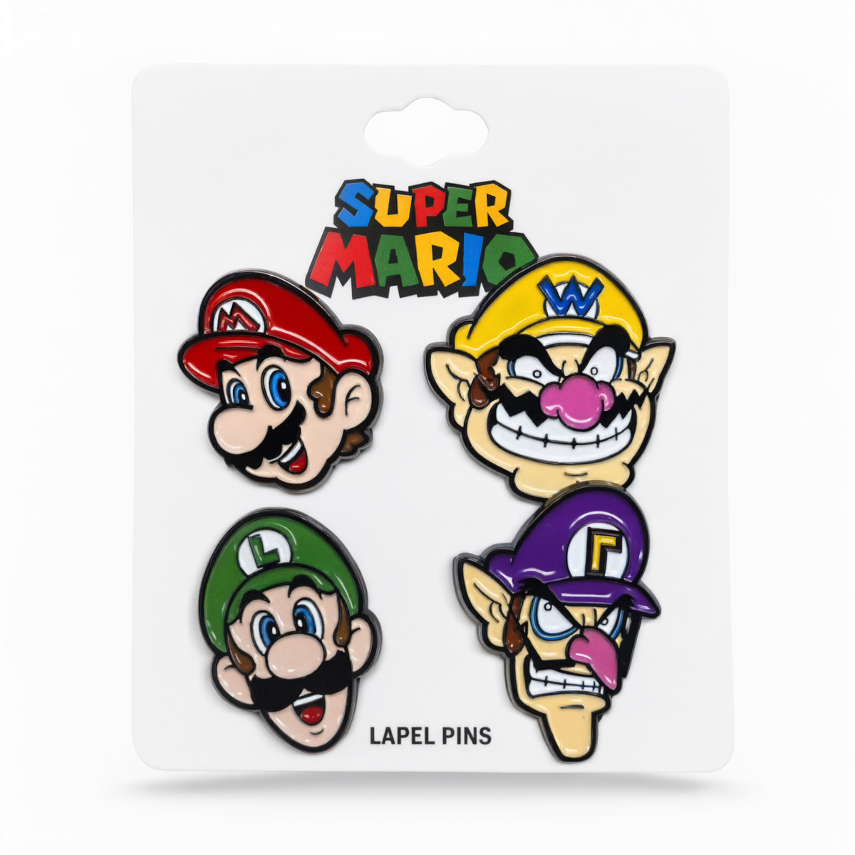 Set 4 Pines Super Mario Mario Luigi Wario y Waluigi Coleccionables