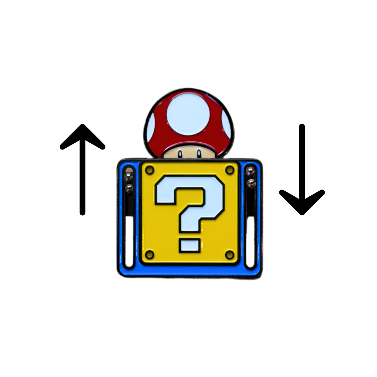 Pin Super Mario Bloque con Hongo Móvil Coleccionable