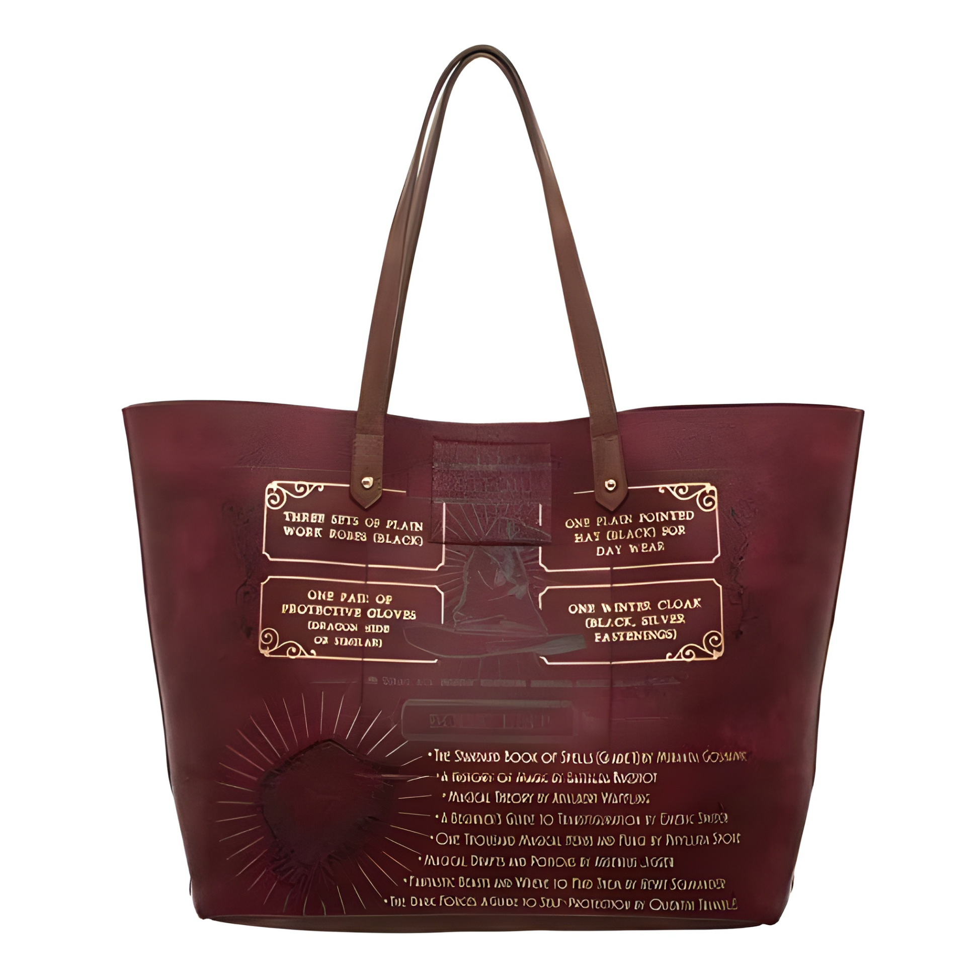 Bolsa de Harry Potter con Diseño de Lista de Útiles Escolares de Hogwarts Imitación Piel - Fan Army