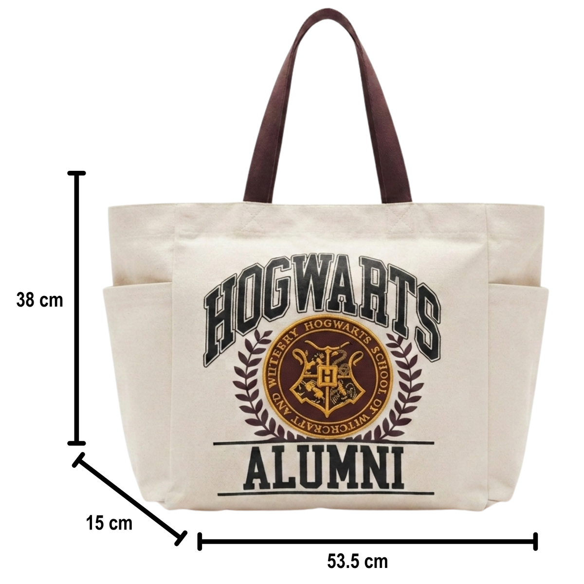 Bolsa Tote Harry Potter Hogwarts Alumni Beige Oficial