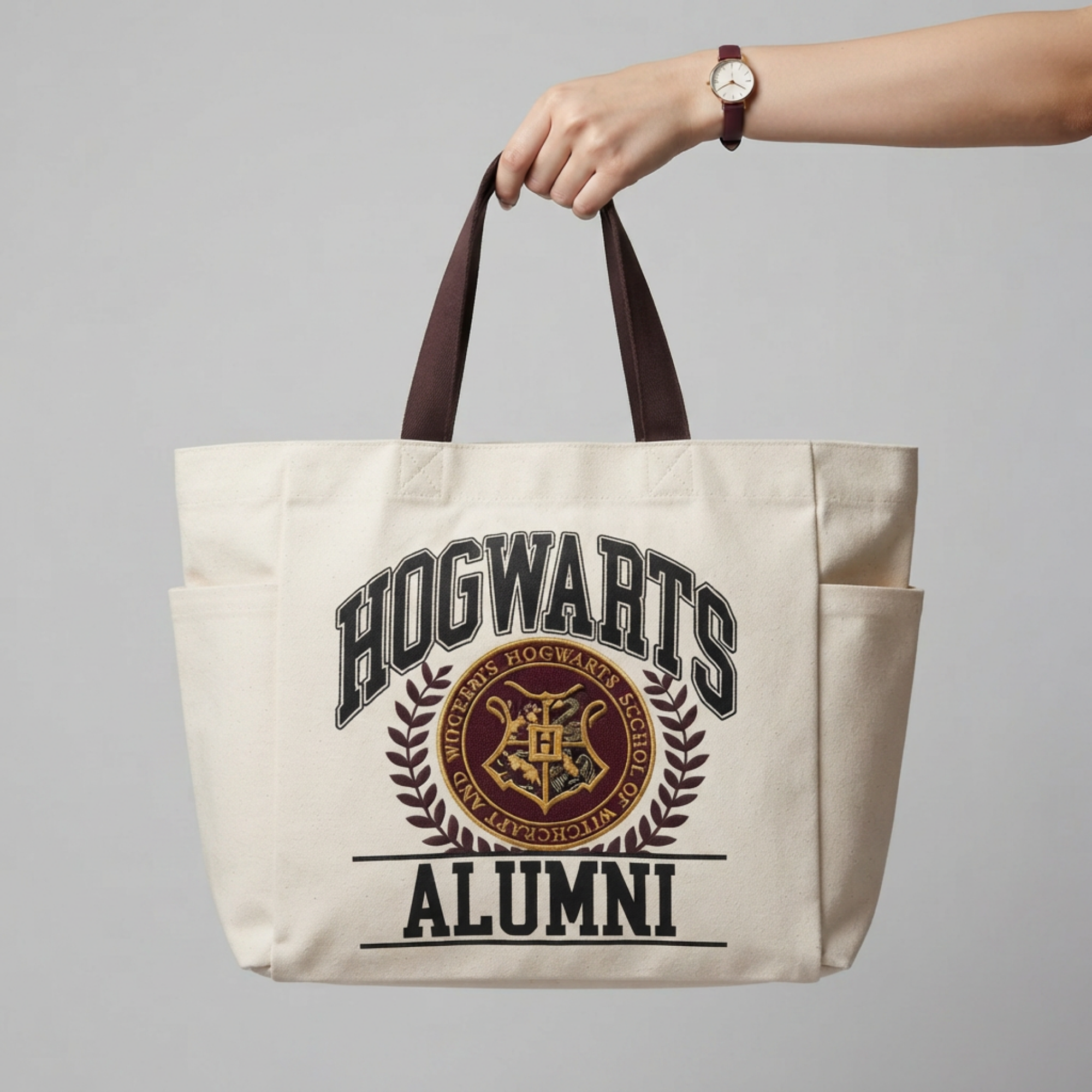 Bolsa Tote Harry Potter Hogwarts Alumni Beige Oficial
