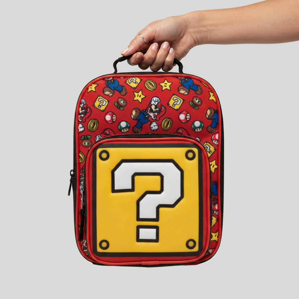 Lonchera Super Mario Roja Bloque de Interrogación Nintendo Oficial