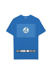 Playera MARVEL Hombre Mujer Azul Rey Disney Original Torso 4 Fantásticos - Fan Army