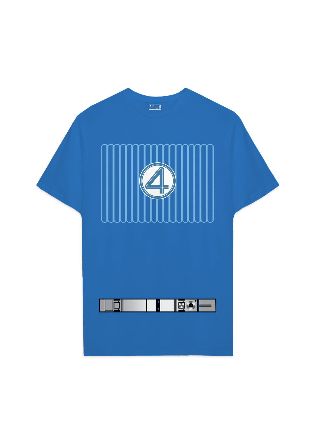 Playera MARVEL Hombre Mujer Azul Rey Disney Original Torso 4 Fantásticos - Fan Army