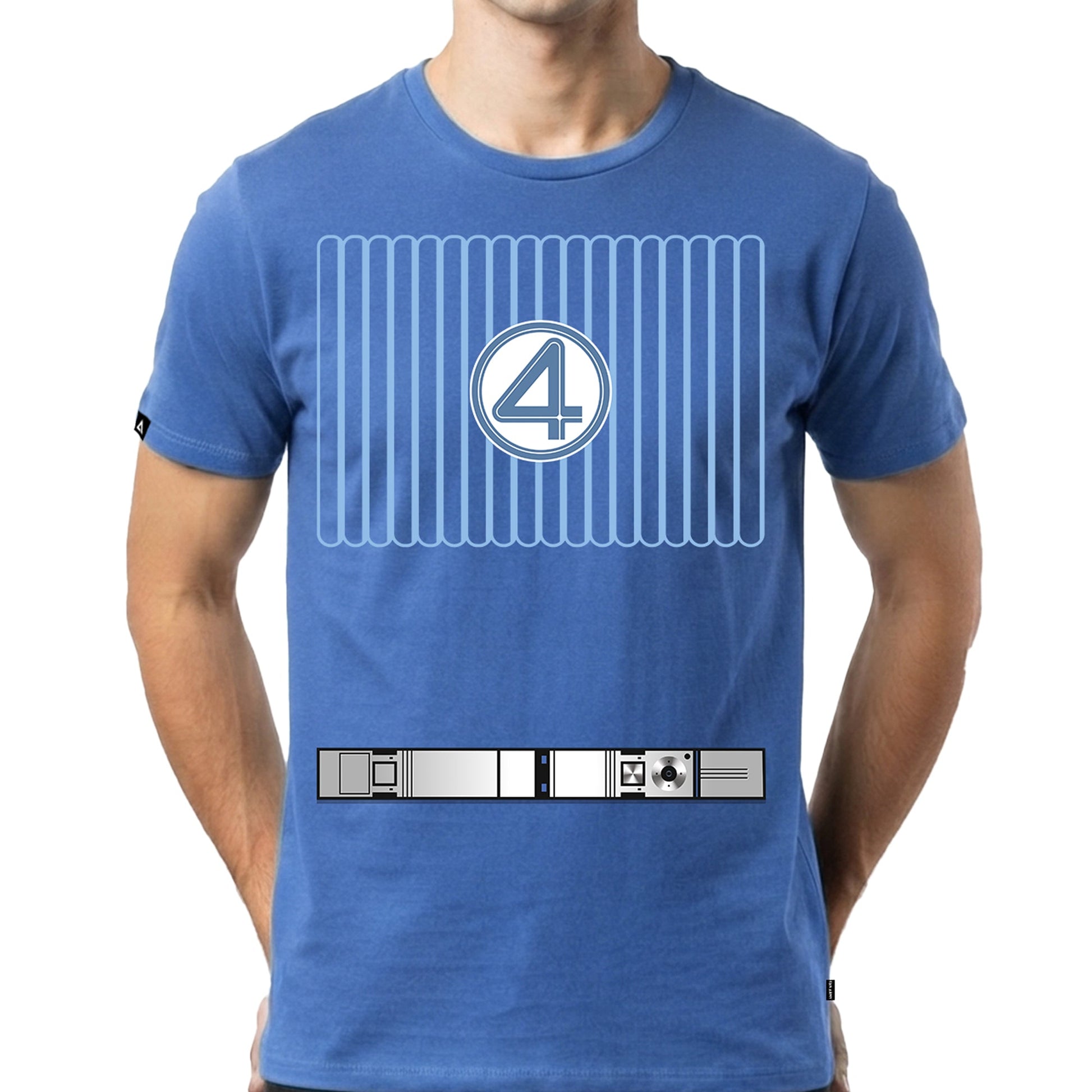 Playera MARVEL Hombre Mujer Azul Rey Disney Original Torso 4 Fantásticos - Fan Army