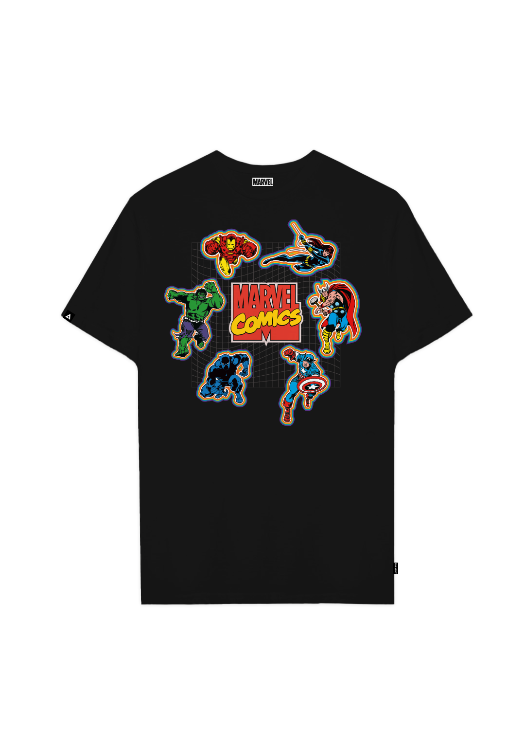 Playera MARVEL Hombre Mujer Negro Disney Original Comics