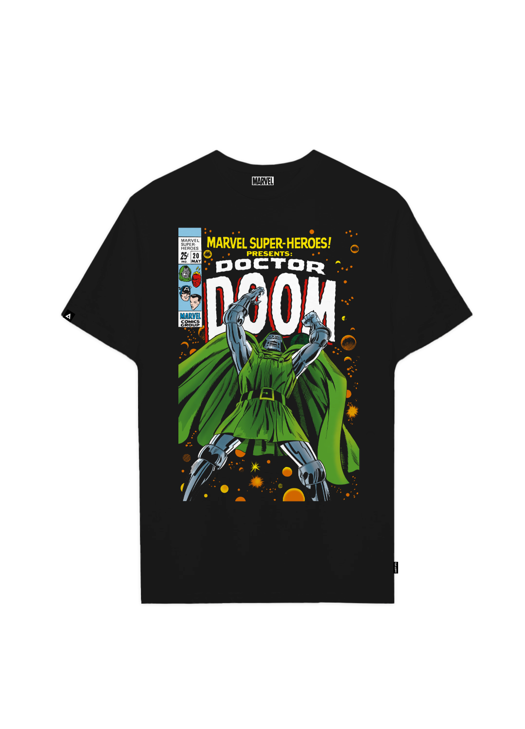 Playera MARVEL Hombre Mujer Negro Disney Original Doctor Doom Comic