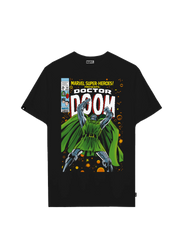 Playera MARVEL Hombre Mujer Negro Disney Original Doctor Doom Comic