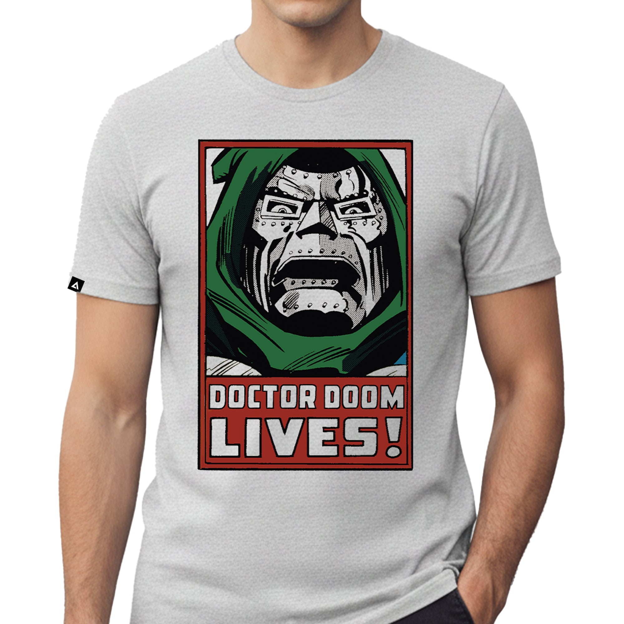 Playera MARVEL Hombre Mujer Gris Disney Original Doctor Doom