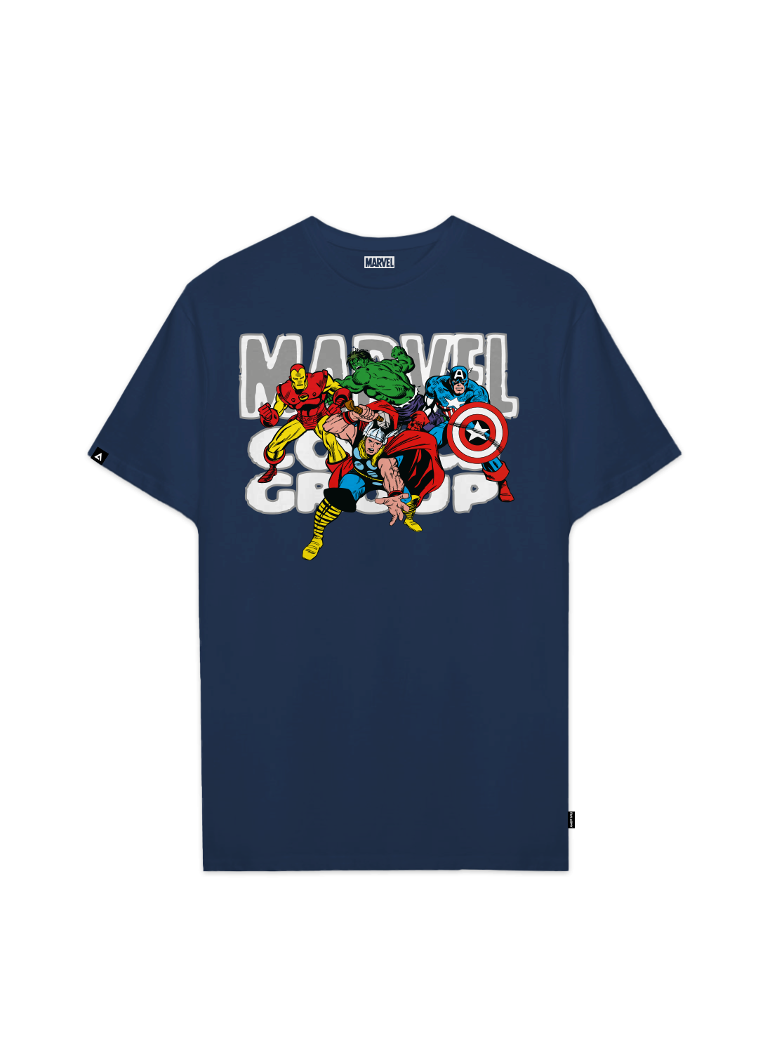 Playera MARVEL Hombre Mujer Azul Marino Disney Original Group