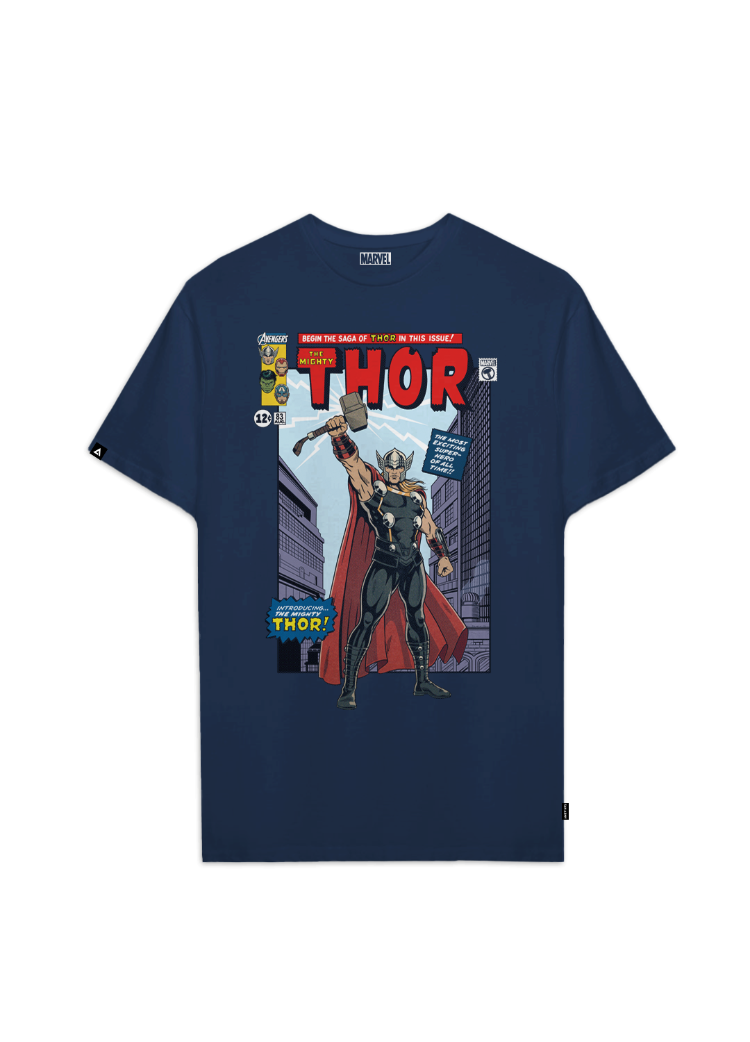 Playera MARVEL Hombre Mujer Azul Marino Disney Original Thor Comic