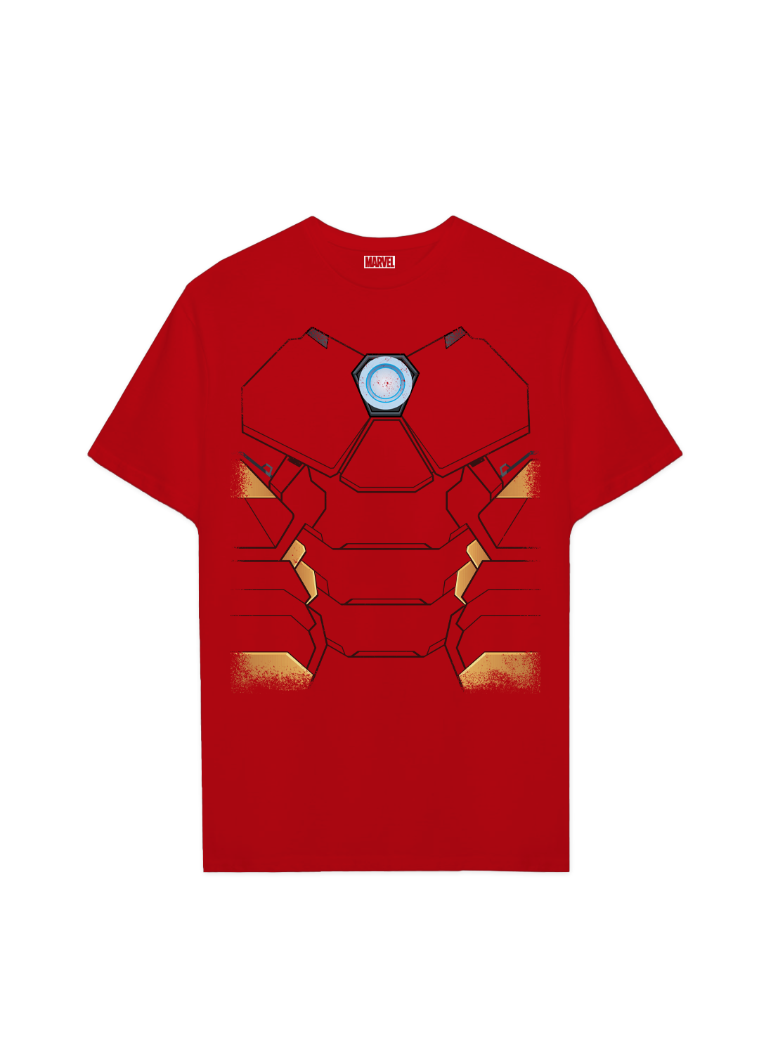 Playera MARVEL Hombre Mujer Rojo Disney Original Torso Iron Man - Fan Army