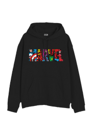 Hoodie MARVEL Hombre Mujer Negro Disney Original Universo Marvel