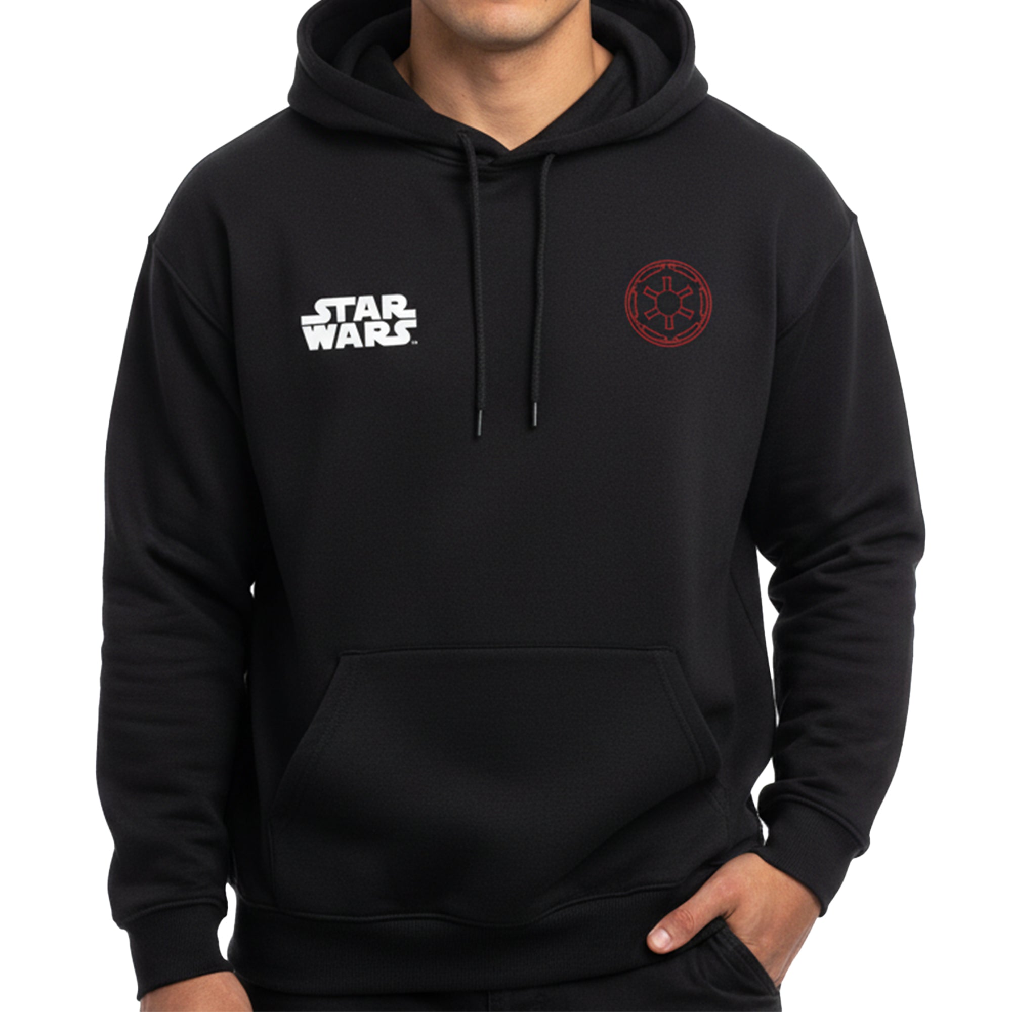 Hoodie The Mandalorian Hombre Mujer Negro Disney Star Wars Original For the Empire - Fan Army