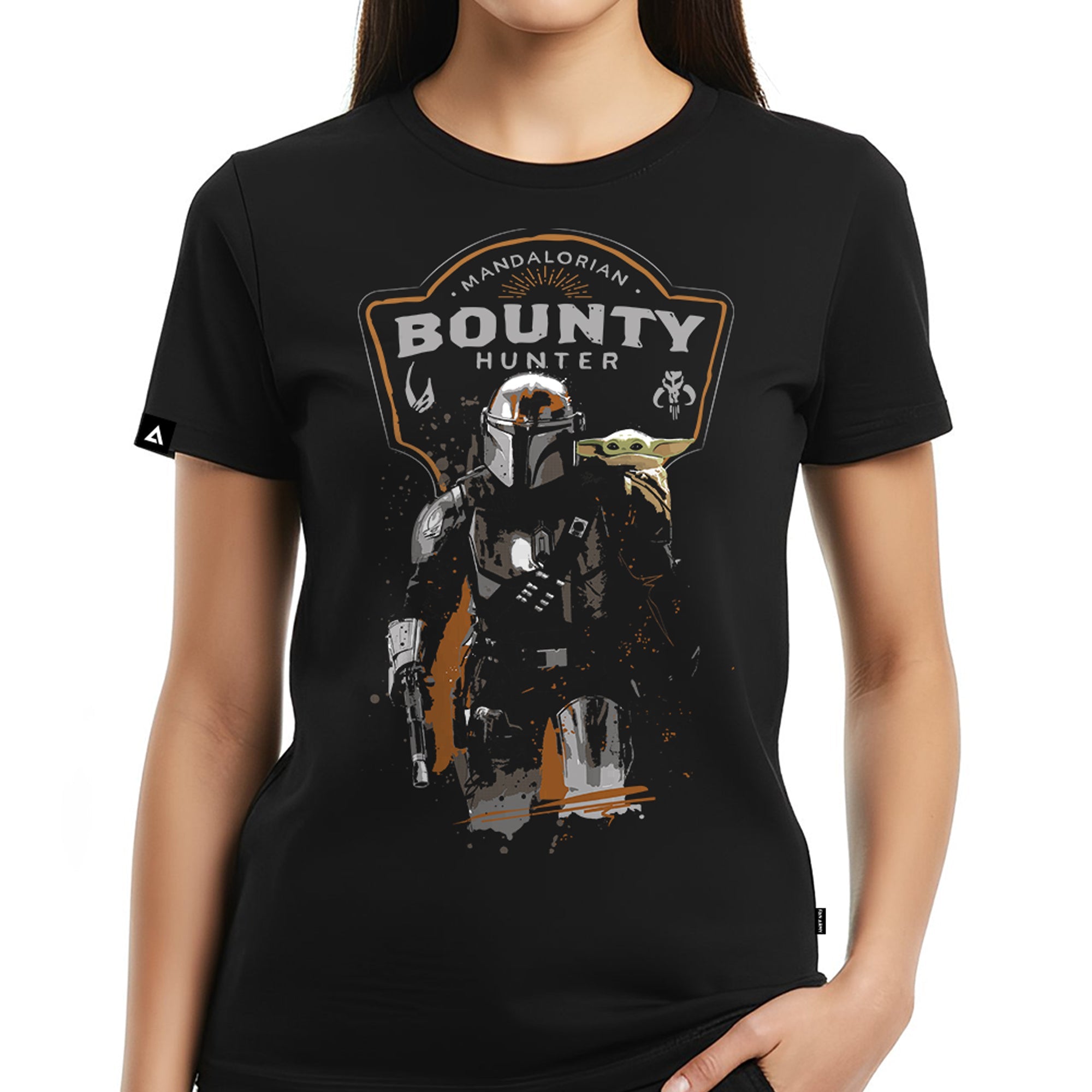 Playera The Mandalorian Hombre Mujer Negro Disney Star Wars Original Bounty - Fan Army