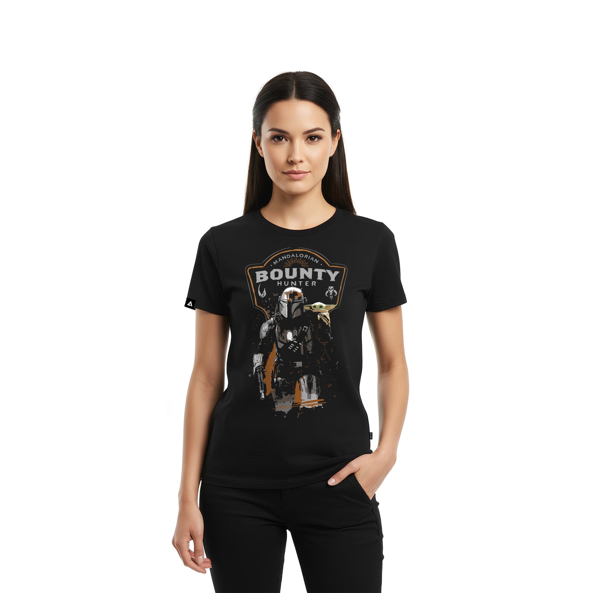Playera The Mandalorian Hombre Mujer Negro Disney Star Wars Original Bounty - Fan Army