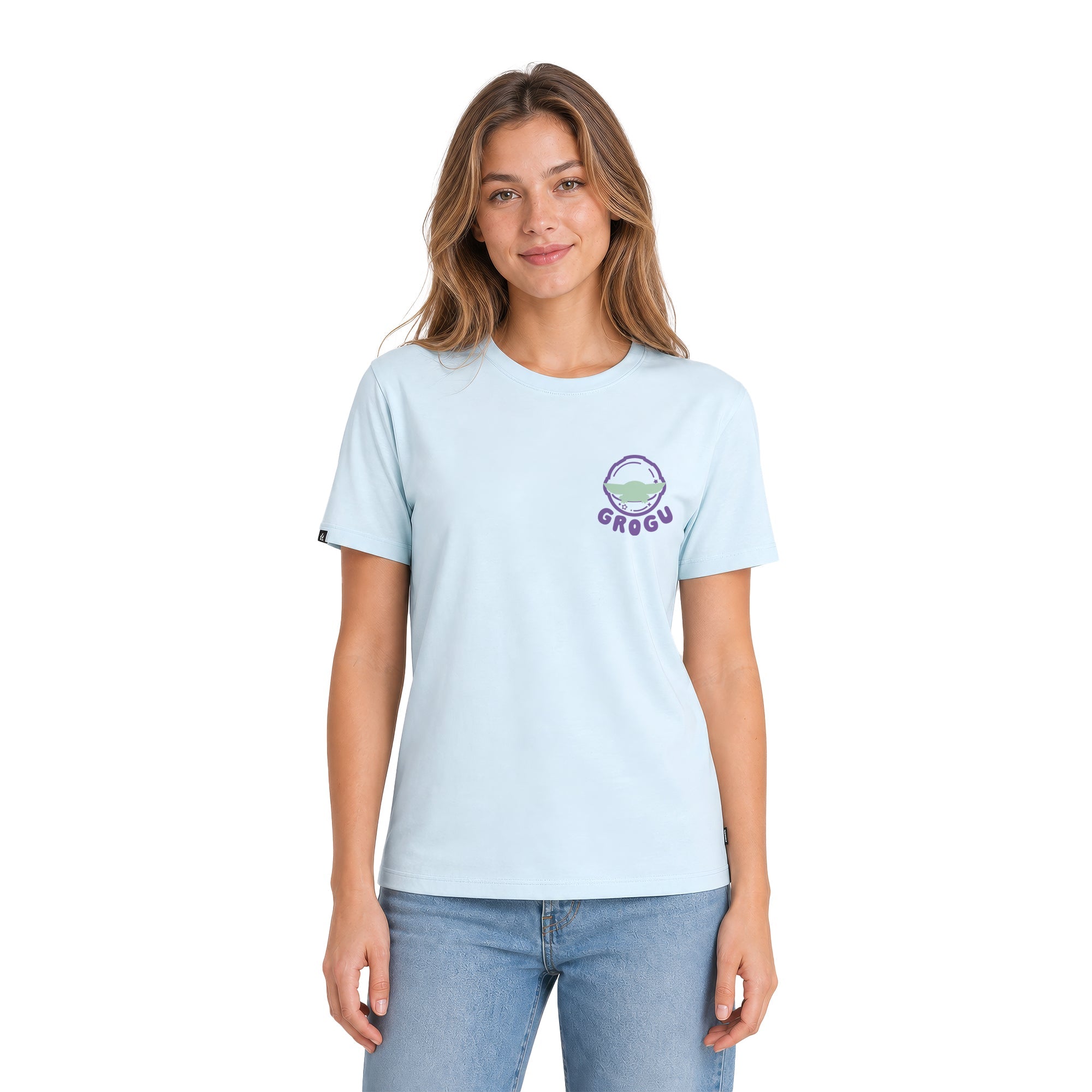 Playera The Mandalorian and Grogu Hombre Mujer Azul Cielo Disney Star Wars Original Cutest - Fan Army