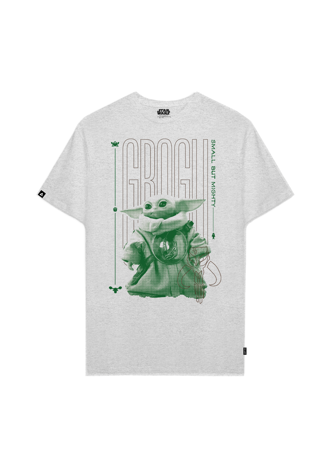 Playera The Mandalorian and Grogu Hombre Mujer Gris Disney Star Wars Original Mighty - Fan Army