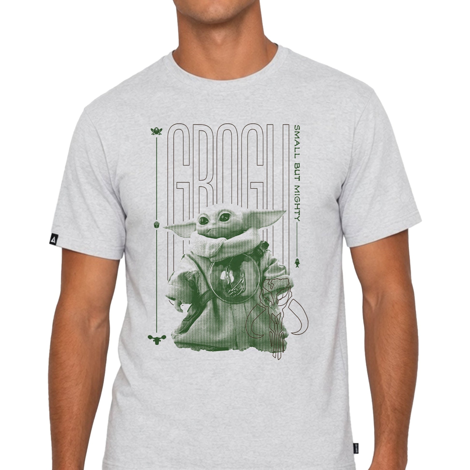 Playera The Mandalorian and Grogu Hombre Mujer Gris Disney Star Wars Original Mighty - Fan Army