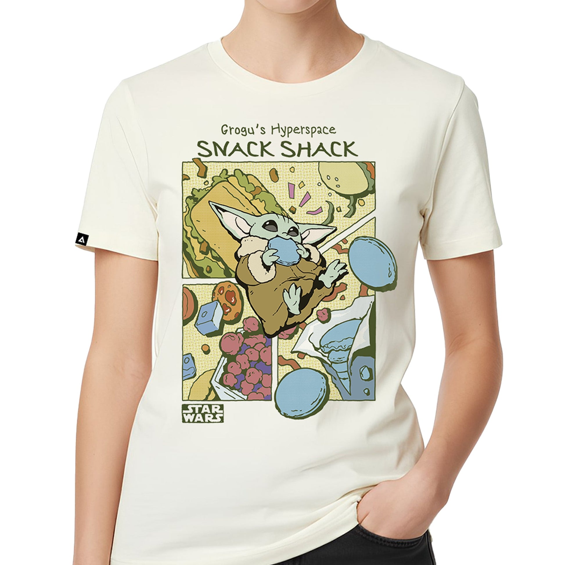 Playera The Mandalorian Hombre Mujer Arena Disney Star Wars Original Snack Shack - Fan Army
