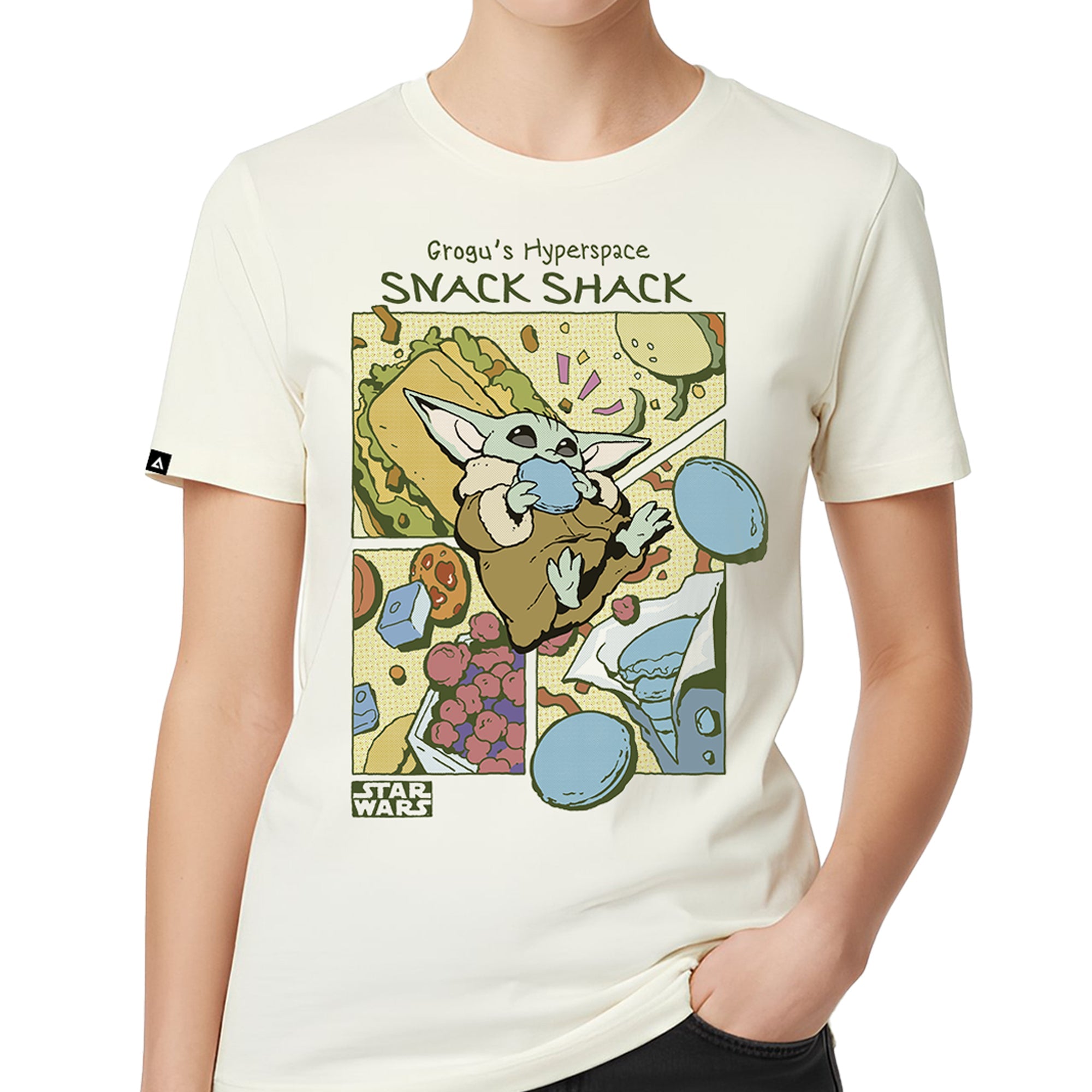 Playera The Mandalorian Hombre Mujer Arena Disney Star Wars Original Snack Shack - Fan Army