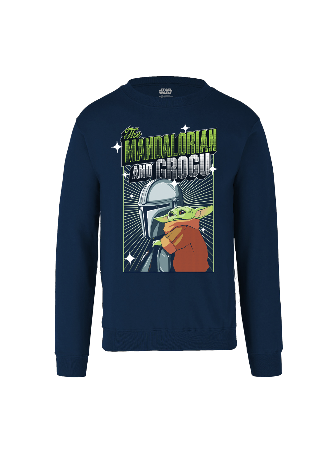 Sudadera The Mandalorian and Grogu Hombre Mujer Azul Marino Disney Star Wars Original Stars - Fan Army