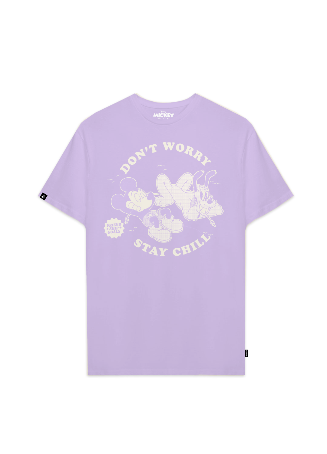 Playera Mickey & Friends Hombre Mujer Lila Disney Original Don´t Worry - Fan Army