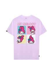 Playera My Melody Hombre Mujer Lila Sanrio Original Squares - Fan Army