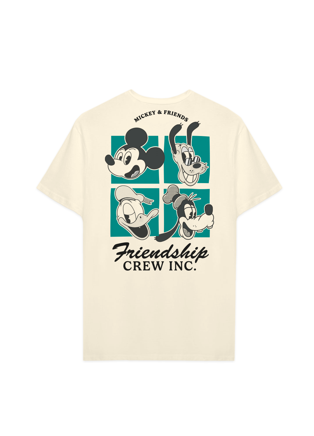 Playera Mickey & Friends Hombre Mujer Arena Disney Original Friendship Crew Inc. - Fan Army