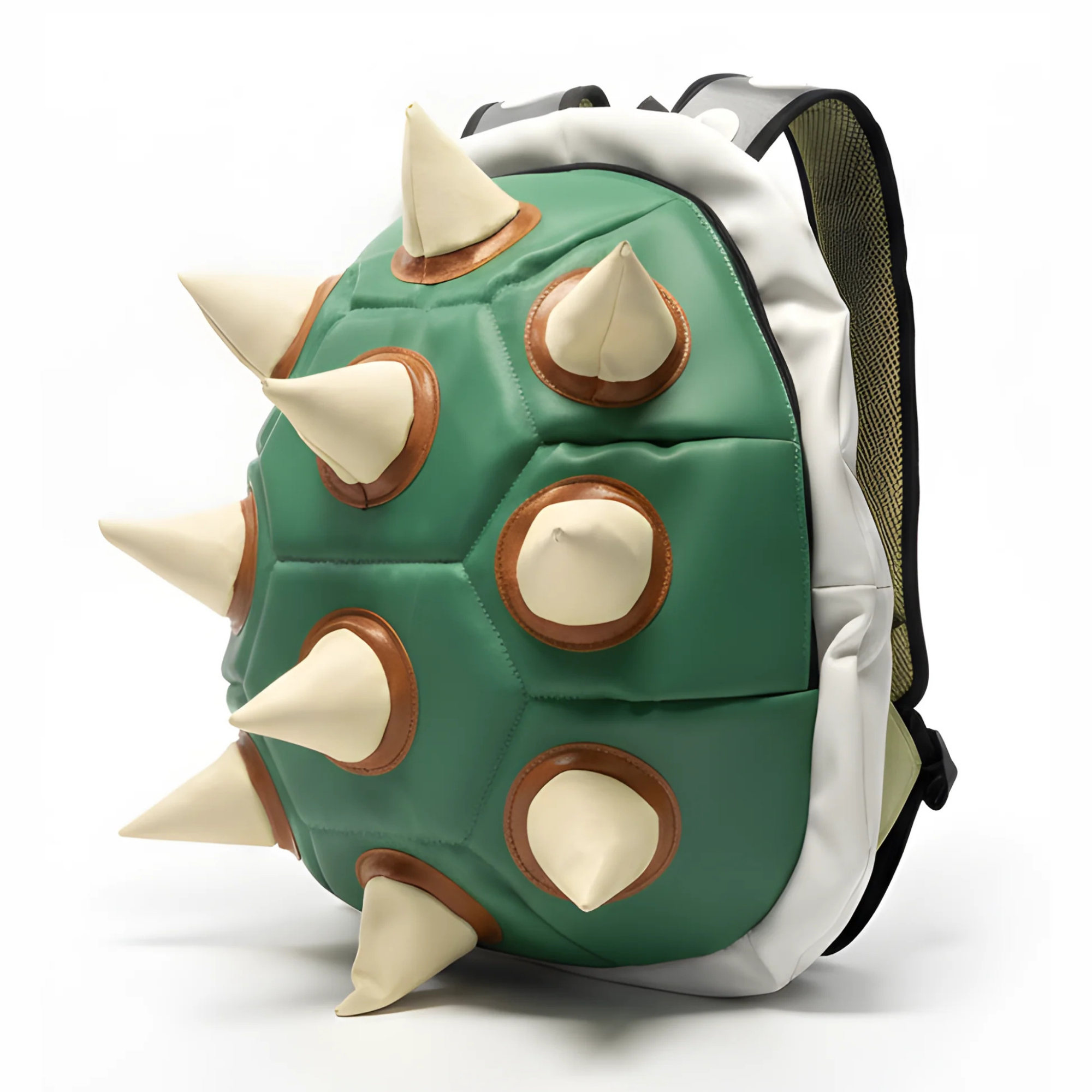 Mini Mochila Super Mario Bowser Caparazón 3D Verde Oficial