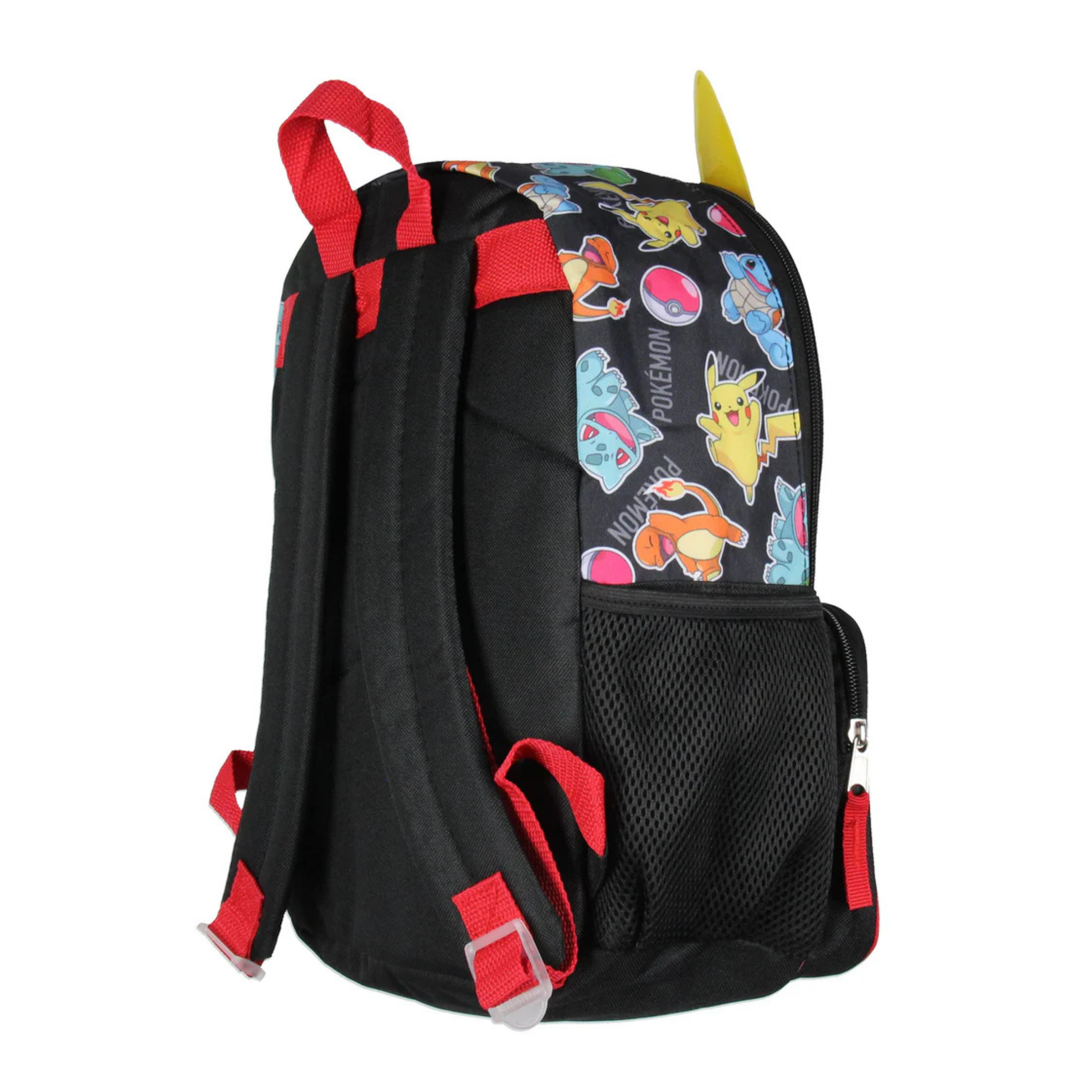 Mochila Infantil Pokémon™ Pikachu Oficial, con Bulbasaur, Charmander y Squirtle - Fan Army