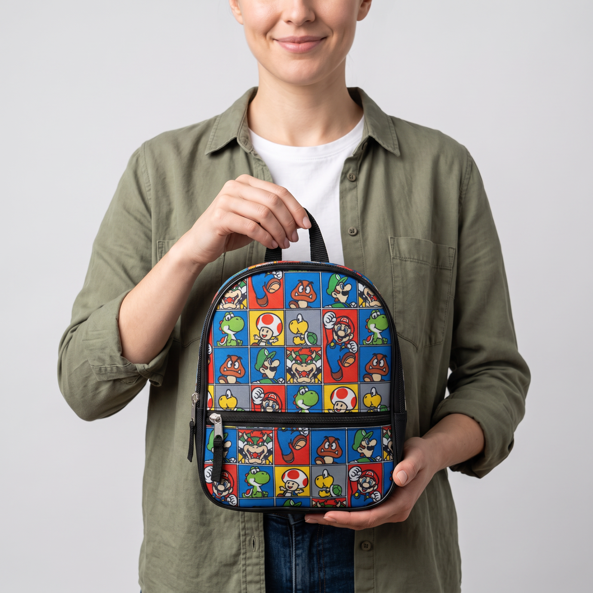 Mini Mochila Super Mario Personajes Multicolor