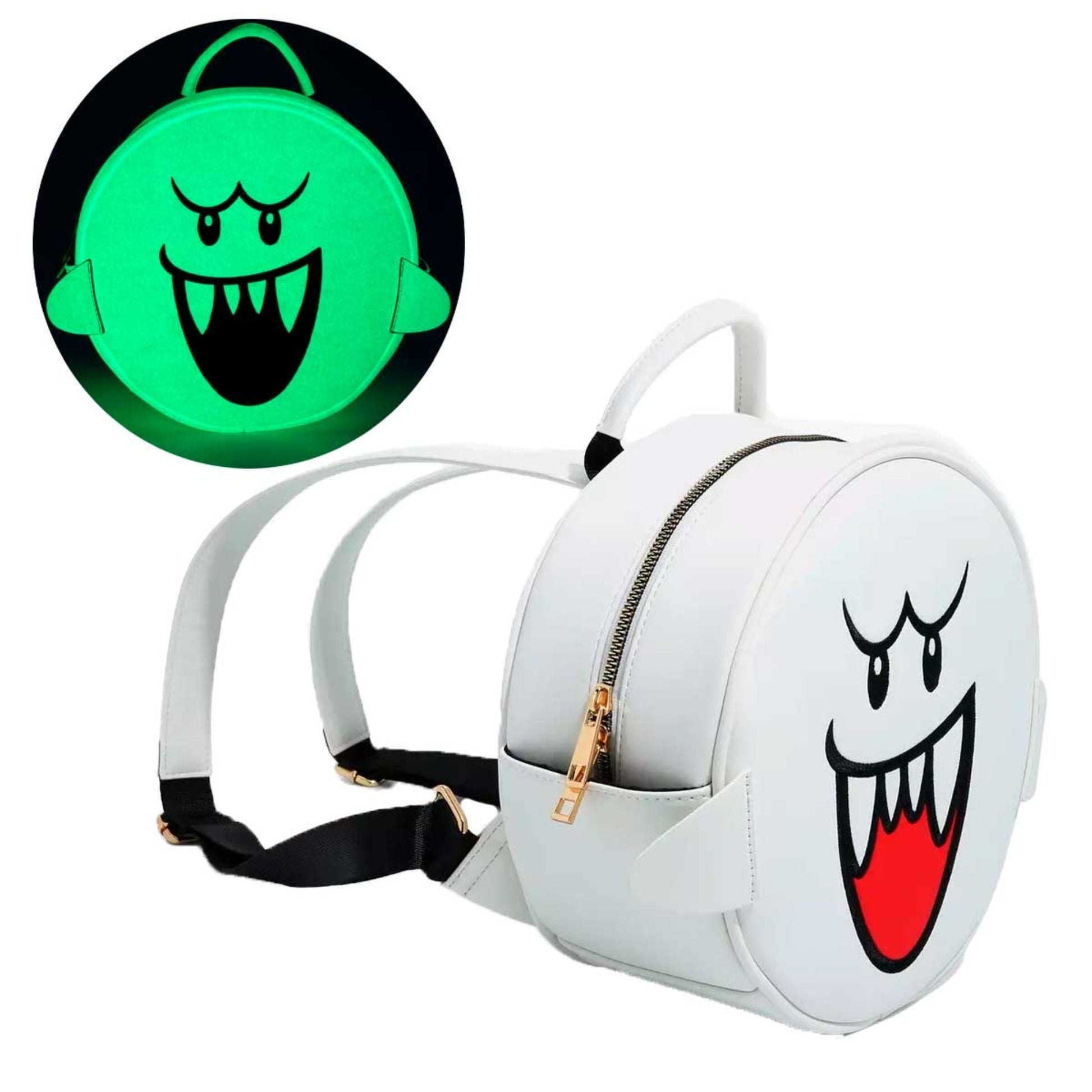 Mini Mochila Boo Diseño Oficial Super Mario - Brilla en la Oscuridad - Fan Army