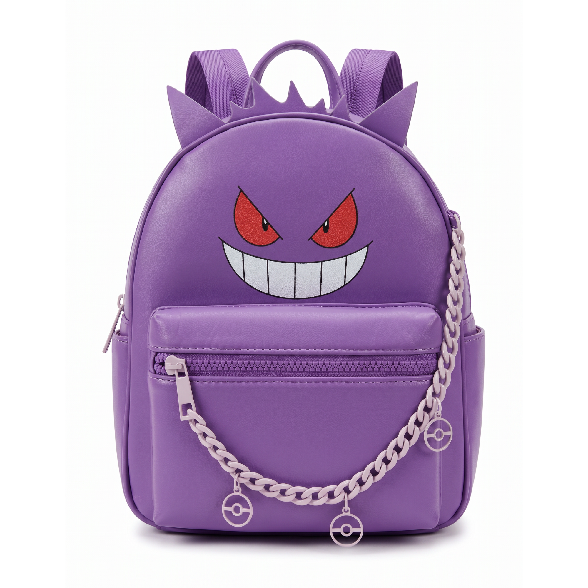 Mini Mochila Pokémon Gengar Morada con Bolsillo Frontal