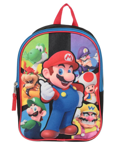 Mochila Pequeña Super Mario Bros Personajes - Colores Vibrantes para Fans de Nintendo