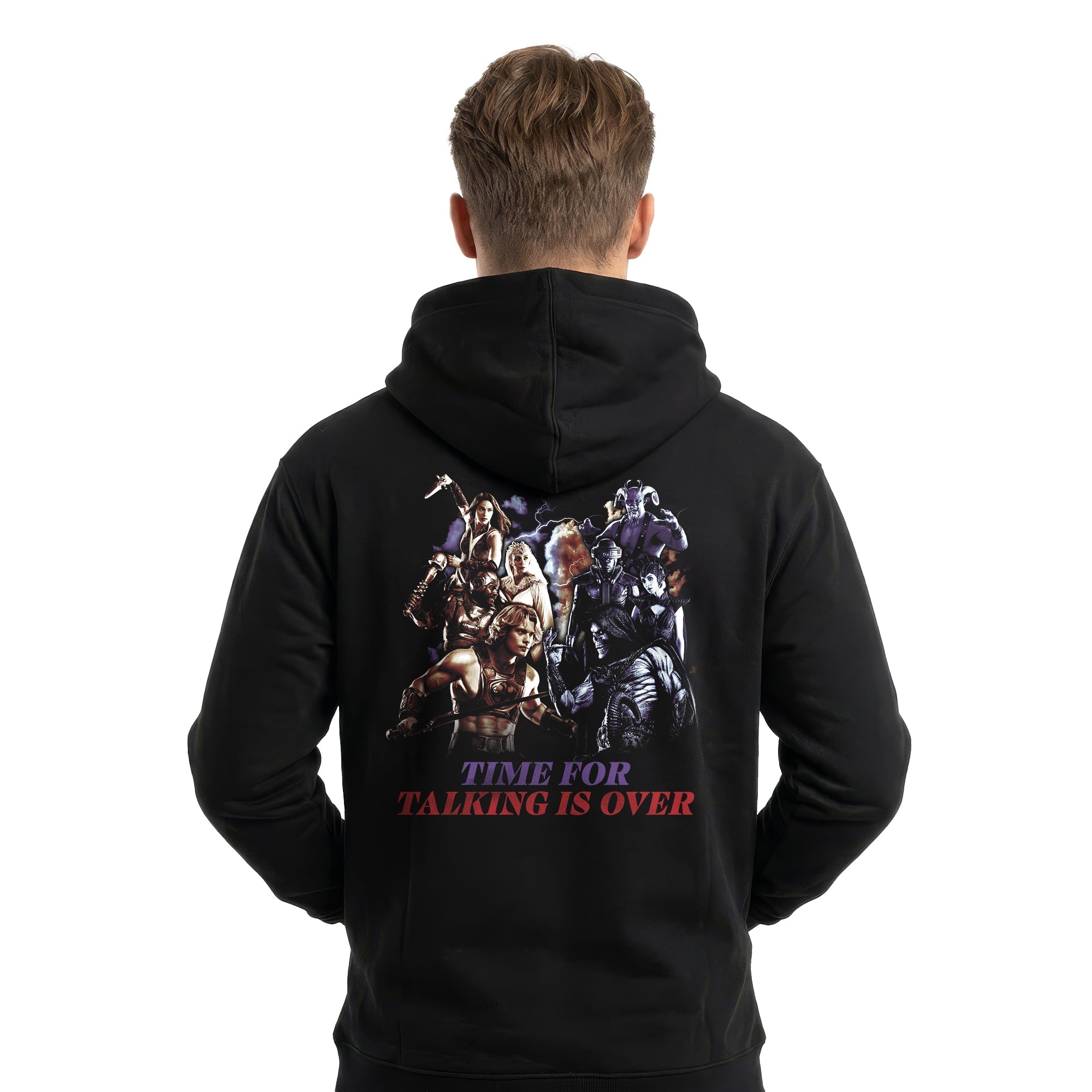Hoodie Masters Of The Universe Hombre Mujer Negro Talking is Over - Fan Army