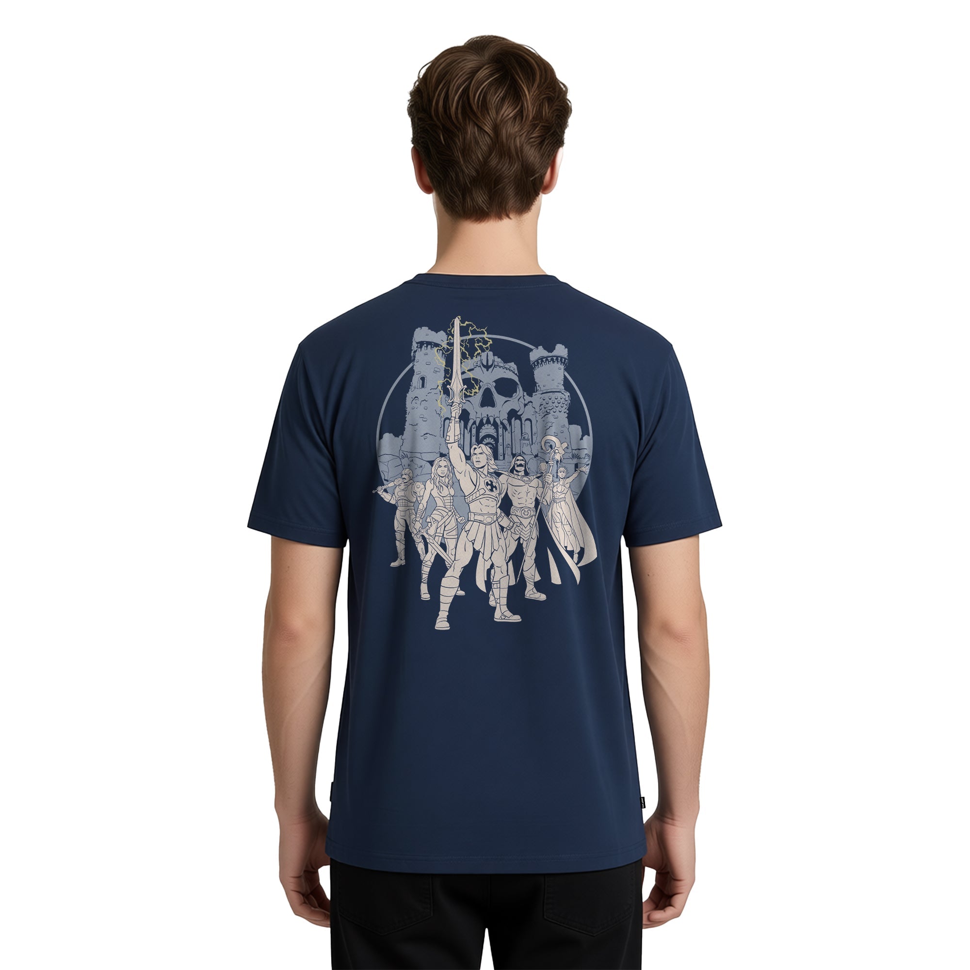 Playera Masters Of The Universe Hombre Mujer Azul Marino Castillo Grayskull - Fan Army
