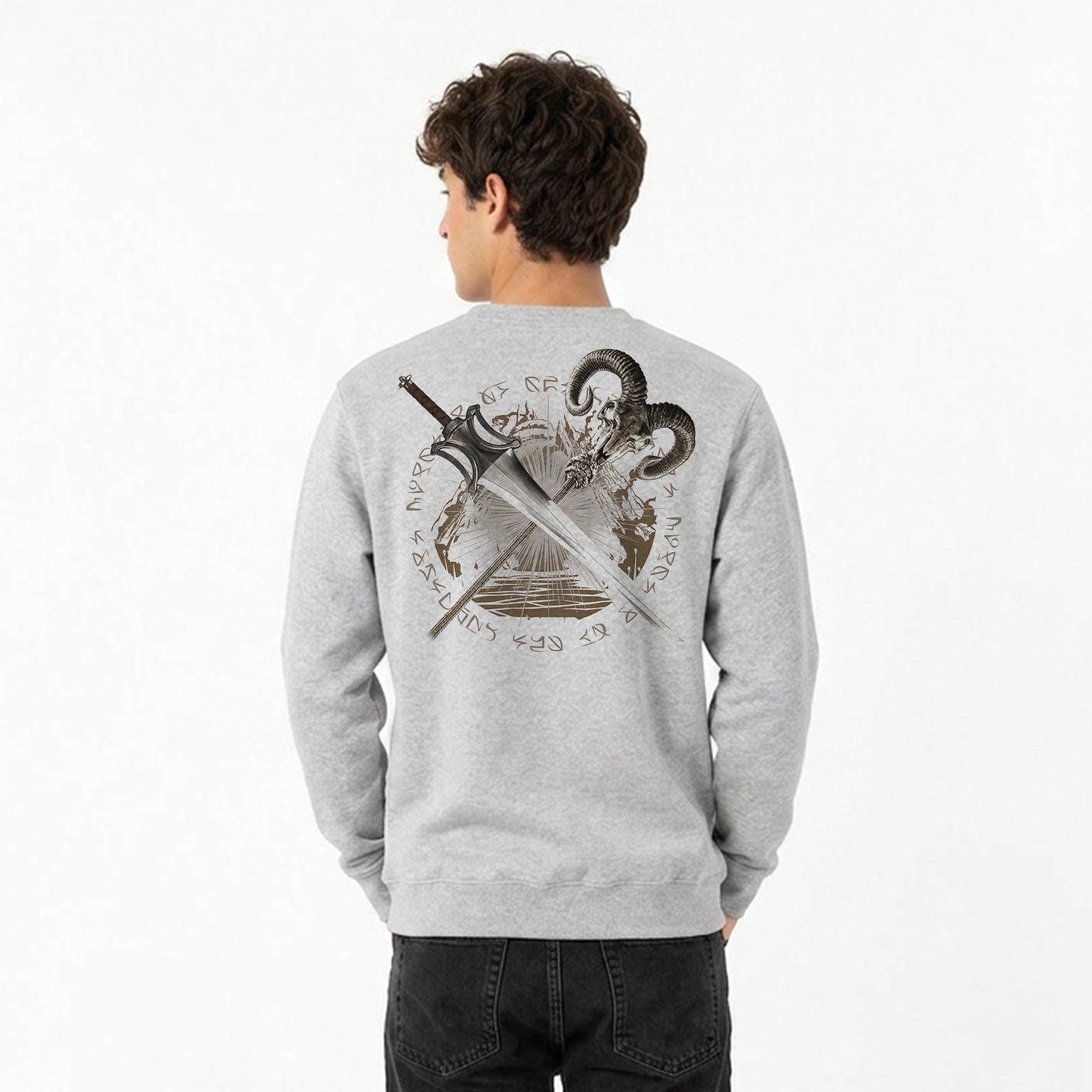Sudadera Masters Of The Universe Hombre Mujer Gris Swords - Fan Army