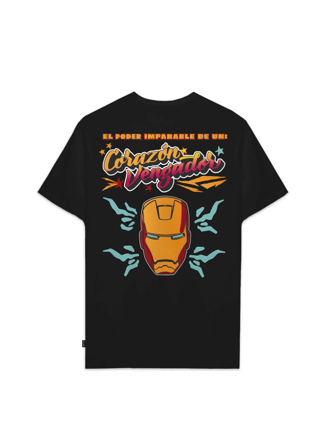 Playera Marvel Urbano Hombre Mujer Negro Disney Original Iron Man - Fan Army